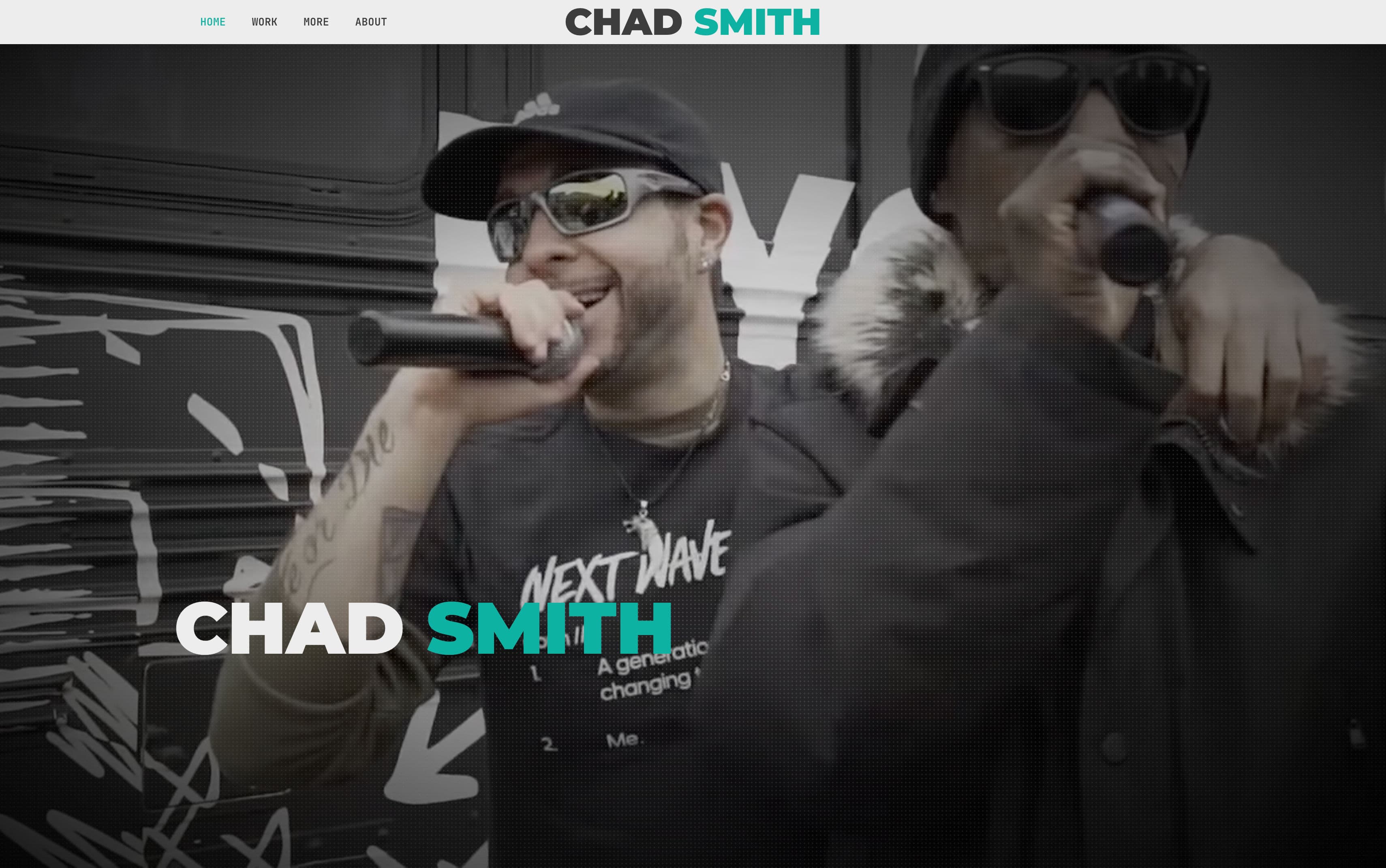 Screenshot of the Chad Smith Creative website homepage